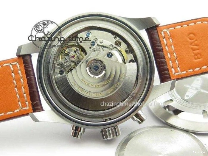 MIROTIME 0113 Youthful 2016 Pilot Chrono SS IW377719 ZF Best Edition On Brown Leather Strap A 7291